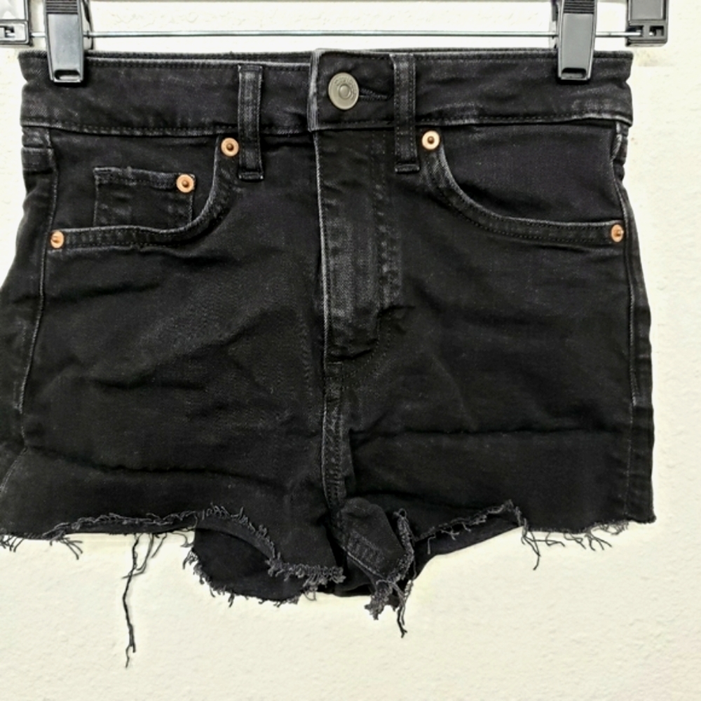 H&M Balck Denim Cutoff Jean Shorts Size 4